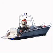 Barco de portal de pesca de alta velocidad con casco de aluminio pequeño